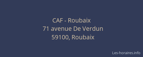 CAF - Roubaix