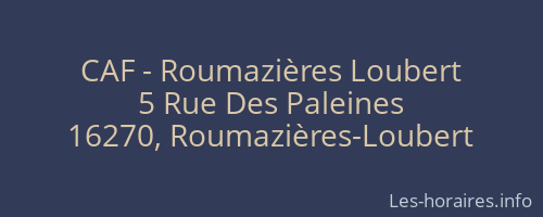 CAF - Roumazières Loubert
