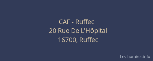 CAF - Ruffec