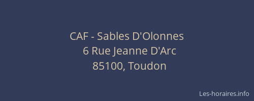 CAF - Sables D'Olonnes