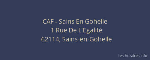 CAF - Sains En Gohelle