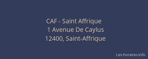 CAF - Saint Affrique