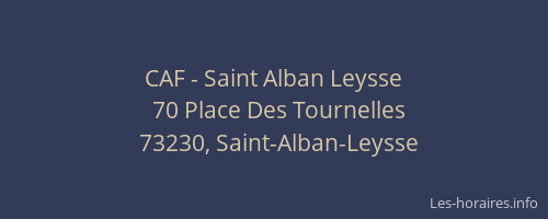 CAF - Saint Alban Leysse