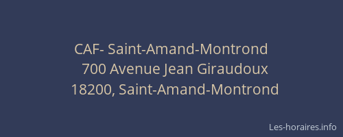 CAF- Saint-Amand-Montrond