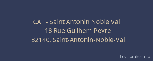 CAF - Saint Antonin Noble Val