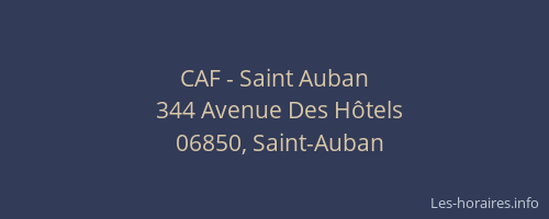 CAF - Saint Auban