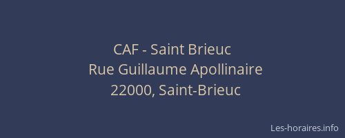 CAF - Saint Brieuc