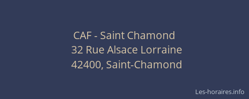 CAF - Saint Chamond