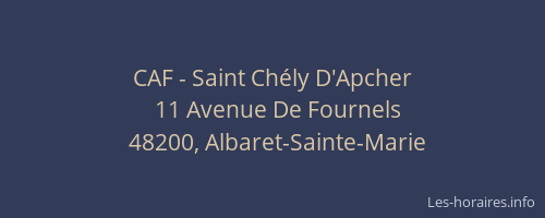 CAF - Saint Chély D'Apcher