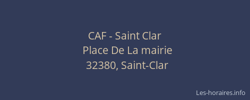 CAF - Saint Clar