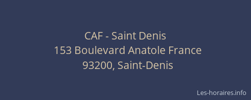 CAF - Saint Denis