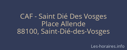 CAF - Saint Dié Des Vosges