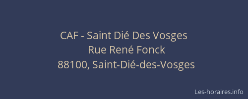 CAF - Saint Dié Des Vosges