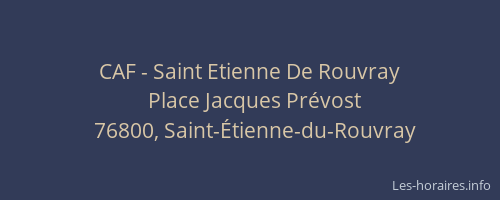 CAF - Saint Etienne De Rouvray