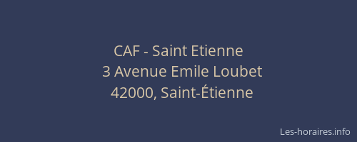 CAF - Saint Etienne