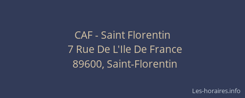 CAF - Saint Florentin