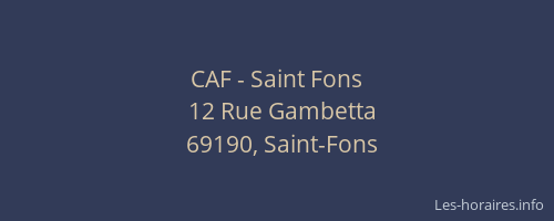 CAF - Saint Fons