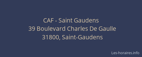 CAF - Saint Gaudens