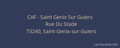 CAF - Saint Genix Sur Guiers