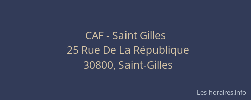 CAF - Saint Gilles