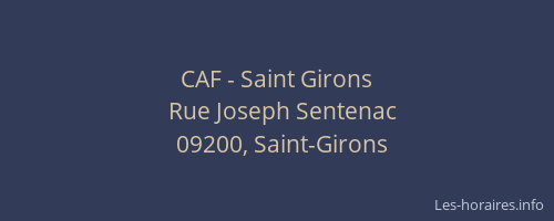 CAF - Saint Girons