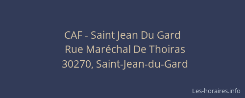 CAF - Saint Jean Du Gard