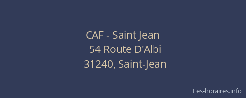 CAF - Saint Jean
