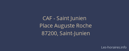 CAF - Saint Junien