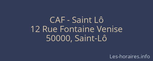 CAF - Saint Lô