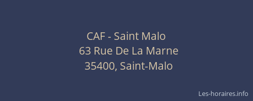 CAF - Saint Malo