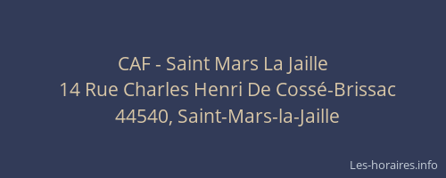 CAF - Saint Mars La Jaille