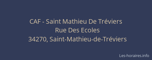 CAF - Saint Mathieu De Tréviers
