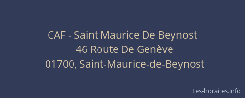 CAF - Saint Maurice De Beynost