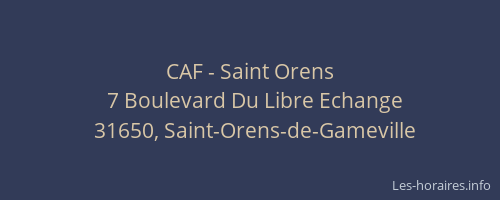 CAF - Saint Orens