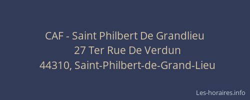 CAF - Saint Philbert De Grandlieu
