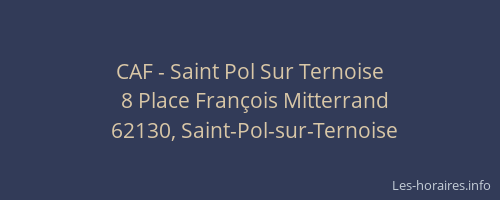 CAF - Saint Pol Sur Ternoise