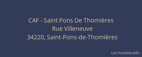 CAF - Saint Pons De Thomières