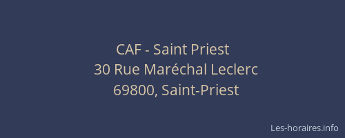 CAF - Saint Priest