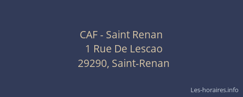 CAF - Saint Renan