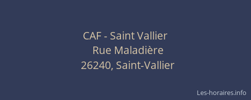 CAF - Saint Vallier