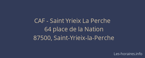 CAF - Saint Yrieix La Perche