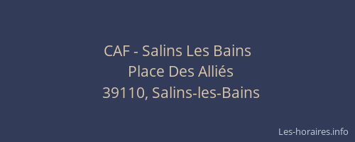 CAF - Salins Les Bains