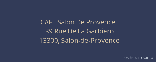 CAF - Salon De Provence