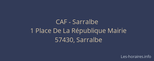 CAF - Sarralbe