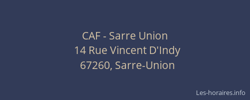CAF - Sarre Union