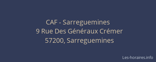 CAF - Sarreguemines