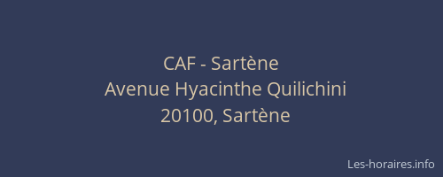CAF - Sartène