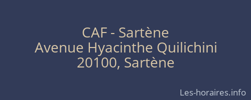 CAF - Sartène