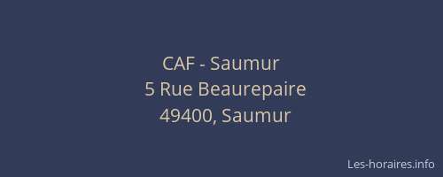CAF - Saumur