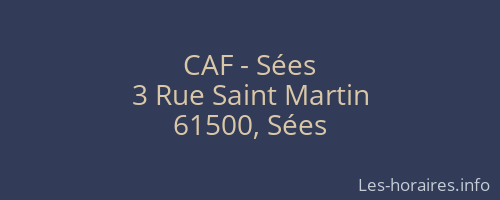 CAF - Sées